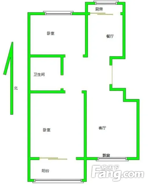 南北通透 世纪华庭 2室2厅,保定莲池植物园世纪华庭二手房两室 房