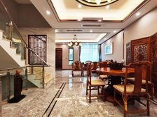 晓港三期联排别墅产权清晰、精装中式装修、上下三层带车库