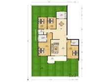 边户带160平花园别墅)中间不临街 微派园林 清雅舒适无杂税