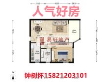 中间楼层,双南1房,户型采光号,位于小区中间位置