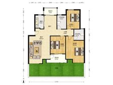 阳光水榭:一楼带超大院子,毛坯有车库,三室二厅二卫,满五唯—