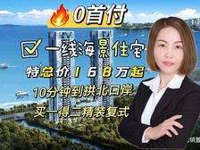 0首付!珠海情侣路一线海景(天宸)买一得两层!精装复 式住宅