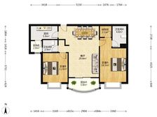 飞机户型 三开间朝南 钥匙在手 精装修家具家电全送 有停车位