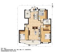 急售,3年喜鹊房源,电梯景观大3房2卫,无税,精装可拎包入住