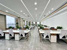 人民北路金牛万达电梯口7隔间60工位丨精装艺术风接待洽谈金融