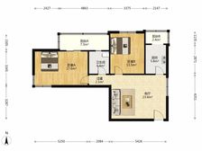 【拥金1】邮电公寓 2室2厅 102.29平 电梯楼层