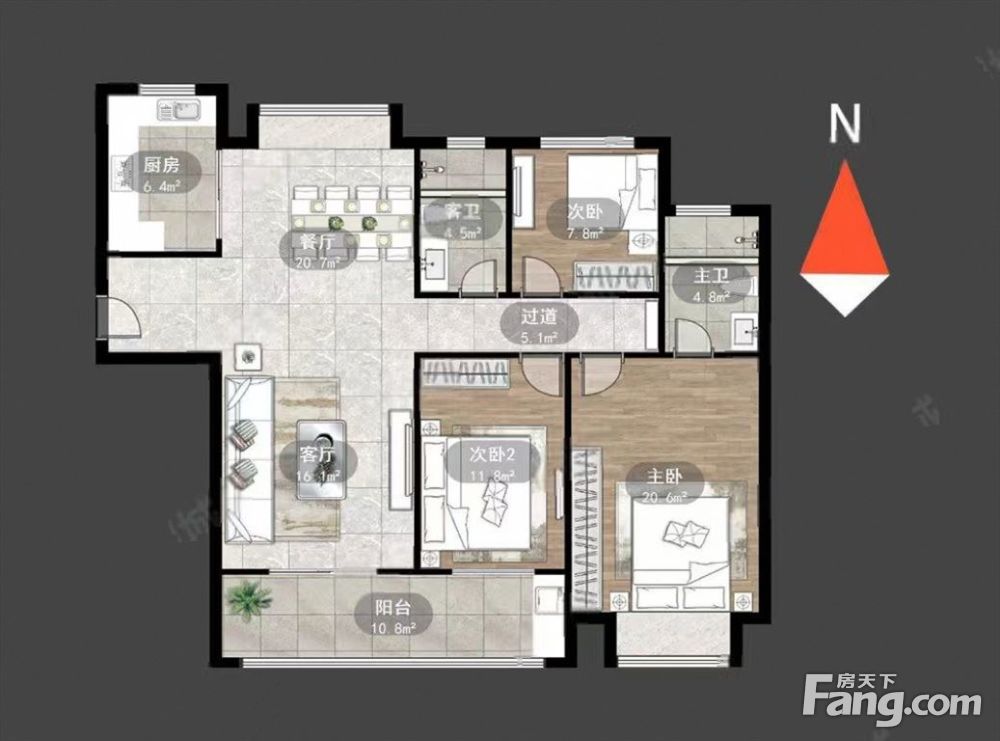  Apartment layout diagram