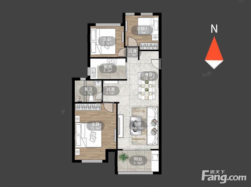  Apartment layout diagram