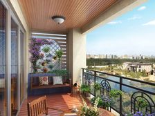 海上名门 小区里面位置不临路,比较安静,自带人工湖,环境美丽