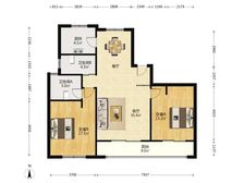城邦花园东区:南北通透2室2厅2卫送连体景观大阳台. 楼层好
