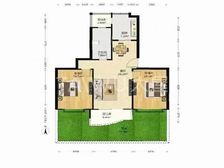 静安品质小区飞机户型40平大花园,商业配套成熟,看房随时