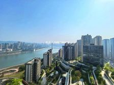 江北嘴半山豪宅 看江朝南 玻璃幕墙落地窗 2梯2户横厅套房