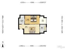 捡漏香榭御澄1室1厅户型 135万 东区小学+高新三初 满二