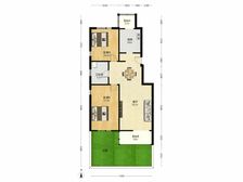 【拥金1】凤仪园 2室2厅 105.08平 南北全明1楼带院