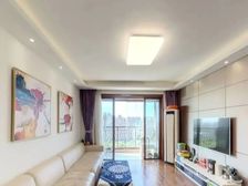 环球翡翠湾花园次顶层,采光观景好,双卧客厅朝南,南向面