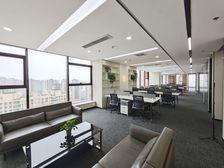 免租期一个月420平南向5间办公室加30工位急租随时看房