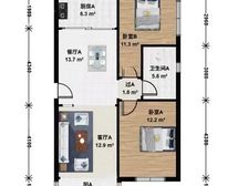 看房有钥匙86平南北朝向视野开阔采光好急售黄金4楼