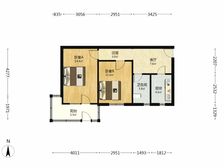 【拥金1】华阳里(南开) 2室1厅 70.36平 1楼朝南
