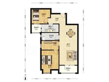 联想江城雅居 3室2厅 98.37平