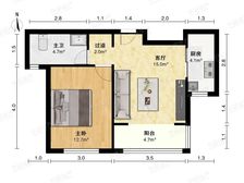 房型正气,小区中心位置,得房率高,主卧朝南