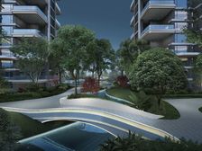 渝北区汽博核心区湖景四代住宅、双轻轨、露台35平、一梯一户