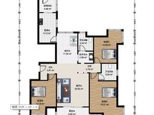 浦东源深南向三房 盛世年华高层138平简装飞机三房