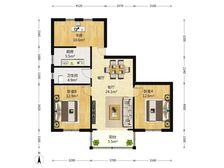 静安新德公寓装修客厅朝南落地窗