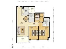 滨江新区 越秀滨江华悦 3室2厅2卫 征信良好 0仔上车