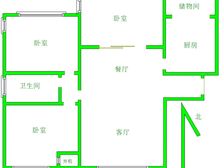 华中品质国宅华园 3室2厅2卫 南北通透 明厨明卫 中间楼层