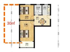 党校小区 2楼送30平露台 边套全明户型 有钥匙 近地铁
