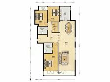 拥金1,和平朗文名邸 3室2厅 195.77平 南北 中楼层