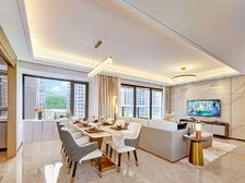 一手新房鸿荣源3.8米客厅开间/主卧270°落地玻璃窗