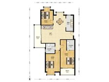 士林华苑豫园超好3房2梯2户 南排看风貌别墅 对蓬莱二小