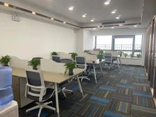 滨江东甲级写字楼 高层正对电梯口 租金低至55元 带办公家具