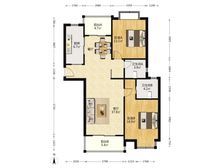 单边代理 临河高区视野赞,两卫户型灵活,精装可拎包入住带地暖