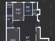 快刀手,小樊带您看,实拍 华侨城五期 精装大面宽三房 精装
