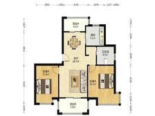 快刀手,小樊带您看飞机户型 中间楼层 2室2厅 98.14平