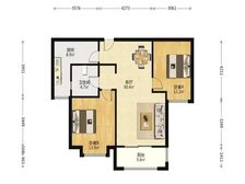 快刀手,小樊带您看, 2室1厅 94.46平 品质小区,地铁