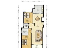快刀手,小樊带您看,金苹果花园 2室2厅 105.14平