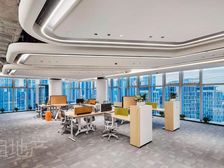 三面采光电梯口 现场招商大冲国际中心精装带家私