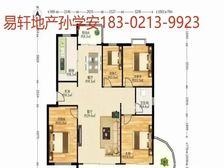 附带四个阳台,双南一北,板式三房,附赠户型转角阳台,带车位