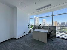 保时捷大厦 300平豪装带家具出租 电梯口全景玻璃 望国贸