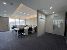 2加1格局12工位,公共卫生间,高区,双面采光,6/8号地铁