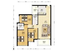 德宝怡高宝区 毛坯3室2厅 118平