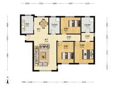 融科瀚棠 三室两卫 全明 户型方正 产权清晰 精装修 私产满