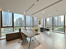 交子之环!大气总裁室!双面采光6隔间26工位丨商务接待现房