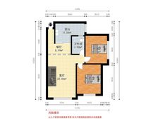建德花园百合苑 82.75平2居 南北向中装修 随时签约