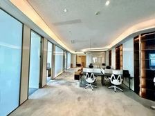 广州国际金融中心500方 大气接待式老板室 国金近周大福高德