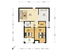 大华滨江天地 2室1厅 91.69平
