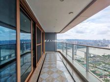 江北嘴后花园看江大平层、玻璃幕墙、电梯入户、大横厅视野好!